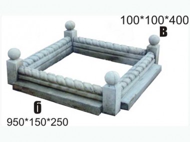 К011б Бордюр витой прямой